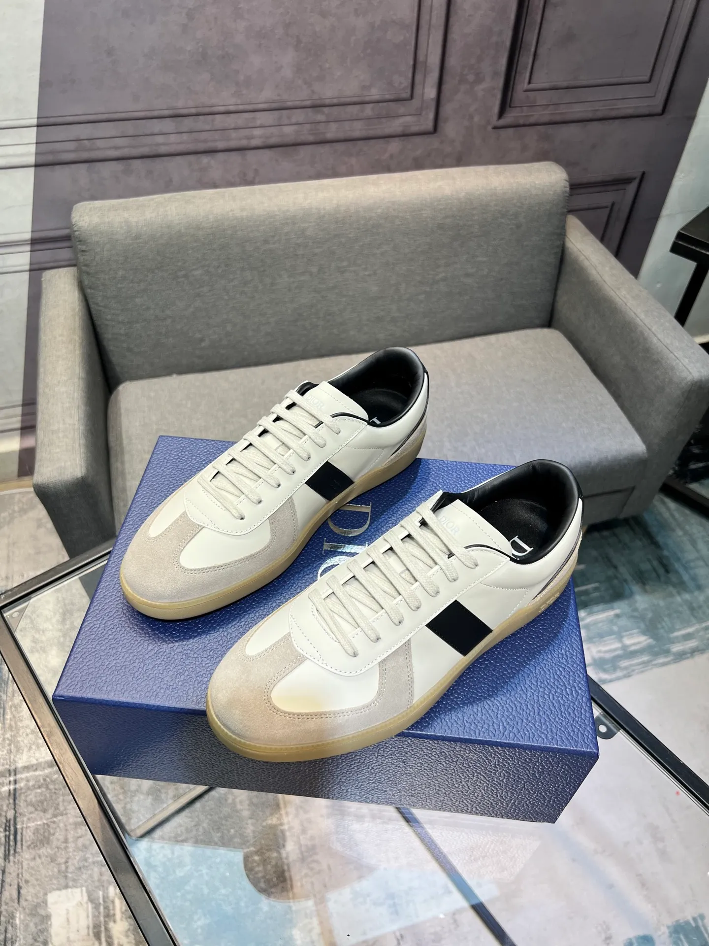 Men's men's shoes 💰560〖Audio⁠Di‎〗Dior2025⁠new‎ B01 training⁠德‎shoes Material⁠surface‎: layer⁠head‎leather⁠cow‎+lining cowhide‎ TPU original bottom⁠large⁠version‎ code number‎: male 39-45 <Male 38 46 done>